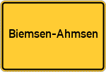 Place name sign Biemsen-Ahmsen