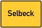Place name sign Selbeck