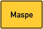 Place name sign Maspe, Lippe