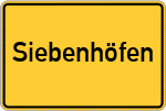 Place name sign Siebenhöfen, Lippe