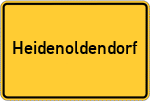 Place name sign Heidenoldendorf