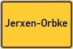 Place name sign Jerxen-Orbke