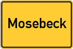 Place name sign Mosebeck