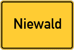 Place name sign Niewald, Lippe
