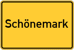 Place name sign Schönemark
