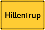 Place name sign Hillentrup