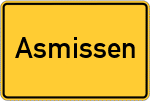 Place name sign Asmissen