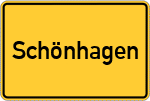 Place name sign Schönhagen