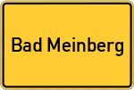 Place name sign Bad Meinberg