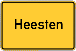 Place name sign Heesten