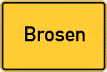 Place name sign Brosen, Lippe