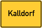 Place name sign Kalldorf