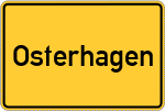 Place name sign Osterhagen, Lippe