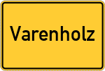 Place name sign Varenholz