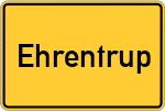 Place name sign Ehrentrup