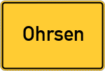 Place name sign Ohrsen
