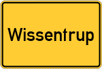 Place name sign Wissentrup