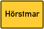 Place name sign Hörstmar
