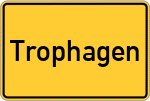 Place name sign Trophagen, Lippe