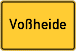 Place name sign Voßheide