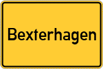Place name sign Bexterhagen