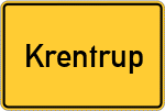 Place name sign Krentrup