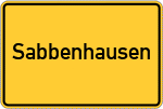 Place name sign Sabbenhausen