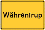 Place name sign Währentrup