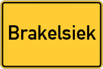 Place name sign Brakelsiek