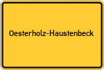 Place name sign Oesterholz-Haustenbeck