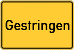 Place name sign Gestringen