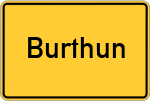Place name sign Burthun