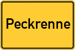 Place name sign Peckrenne