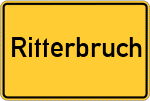 Place name sign Ritterbruch
