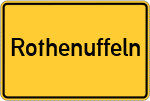 Place name sign Rothenuffeln