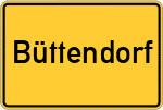 Place name sign Büttendorf