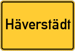 Place name sign Häverstädt