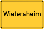 Place name sign Wietersheim