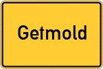 Place name sign Getmold