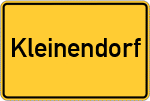 Place name sign Kleinendorf, Westfalen