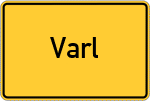 Place name sign Varl, Westfalen