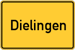 Place name sign Dielingen
