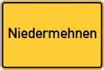 Place name sign Niedermehnen