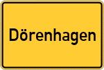 Place name sign Dörenhagen