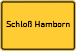 Place name sign Schloß Hamborn