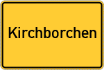Place name sign Kirchborchen