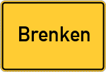 Place name sign Brenken