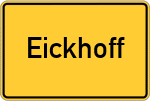 Place name sign Eickhoff
