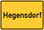 Place name sign Hegensdorf