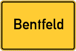 Place name sign Bentfeld